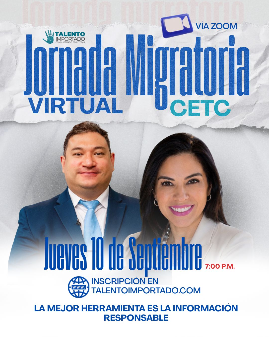SESI&Oacute;N JORNADA MIGRATORIA VIRTUAL Y GRATUITA SOBRE LA CETC!